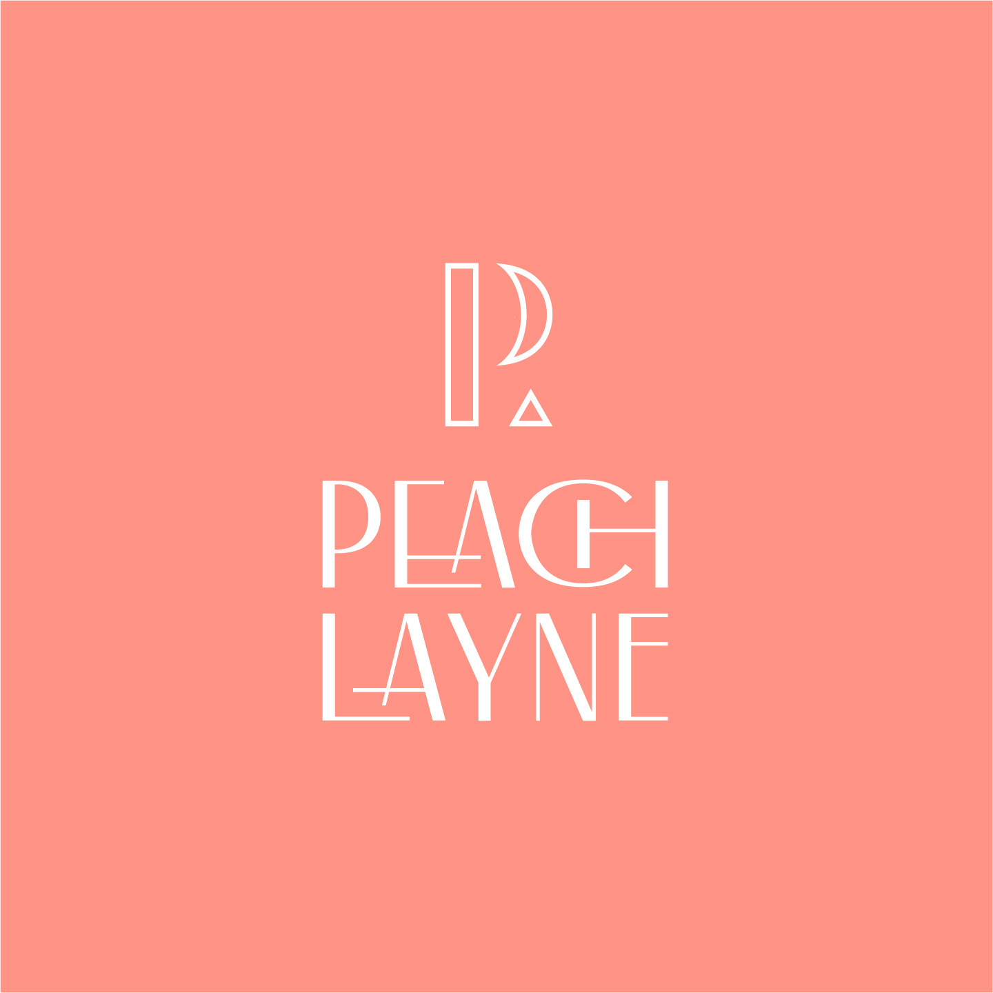 Peach Layne logo design by Hunter Oden of oden.house